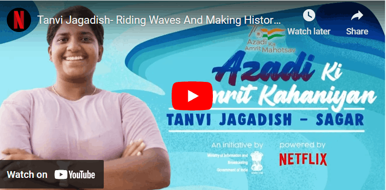 Tanvi Jagadish- Riding Waves And Making History | Azadi Ki Amrit Kahaniyan